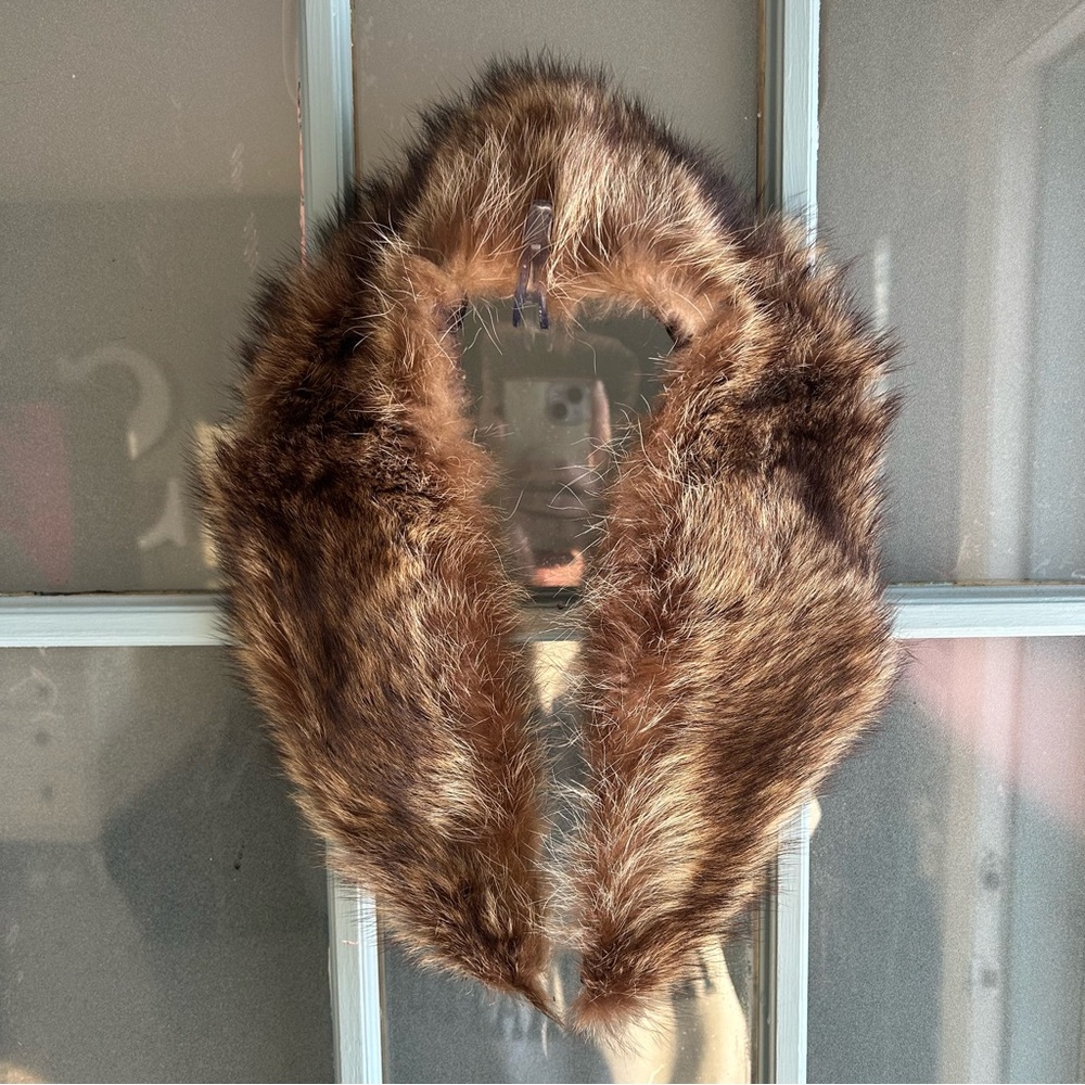 Vintage Brown Fur Scarf